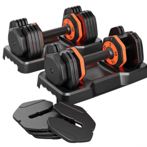 Home Gym Weight Anti-Slip Handle 25LB 55LB Adjustable Dumbbells Set for Exercise Equipment